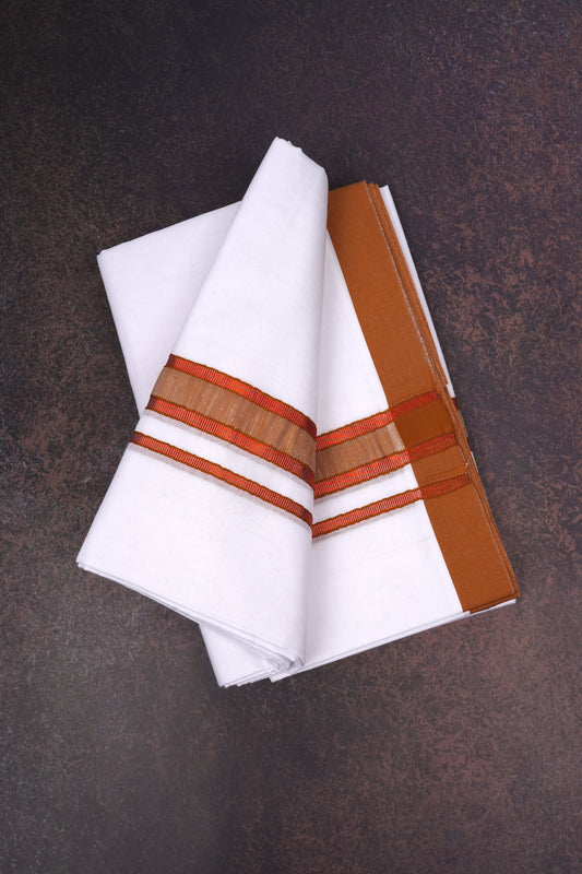 FD-176 W/D DHOTI 3.80 MTR-Brown