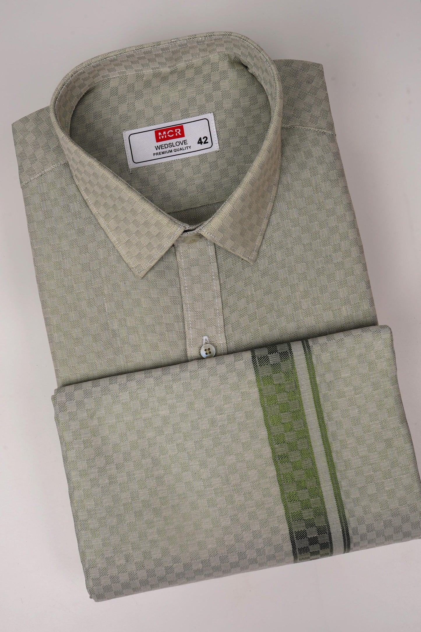 WedsLove D.Green Single Set F/S-wedding clothes for men (Perfume & Dhoti Belt Free)