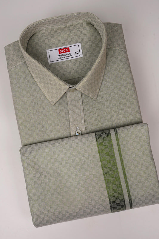 WedsLove D.Green Single Set F/S-wedding clothes for men (Perfume & Dhoti Belt Free)