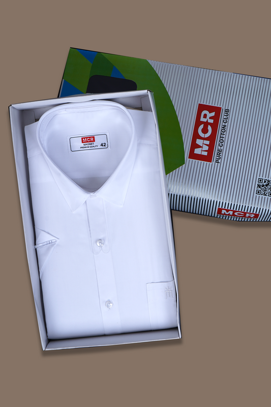 MCR MAGNET Full Sleeve Formal White Shirt For Men