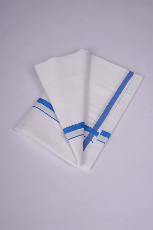 HS-17 STITCH W/S DHOTI  2.00 MTR - Ajantha Blue