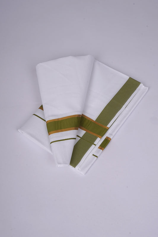 FS-115 W/S DHOTI 2.00 MTR - GOLD GREEN