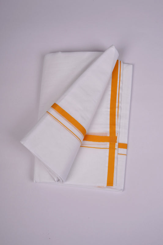 HD-28 W/D DHOTI  3.80 MTR-YELLOW