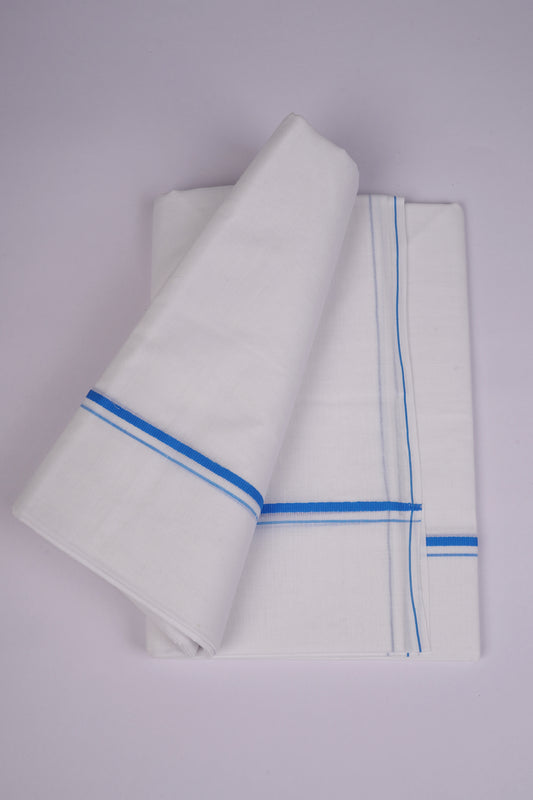 SD-03 W/D DHOTI  3.80 MTR-Blue