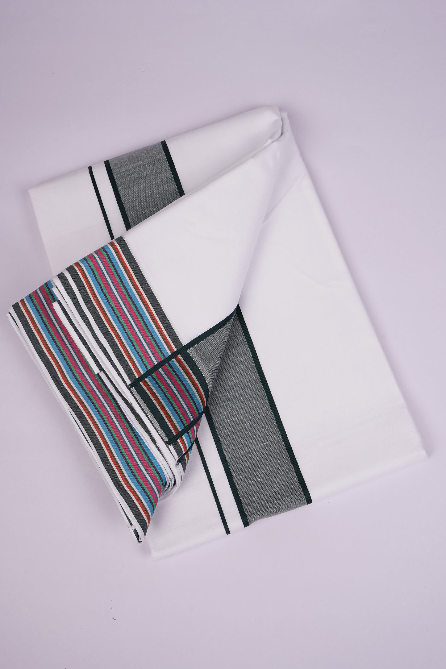 PK-9X5-07 SET WHITE DOUBLE DHOTI - gray