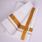 GLD-99 WHITE DOUBLE DHOTI  4.00 MTR