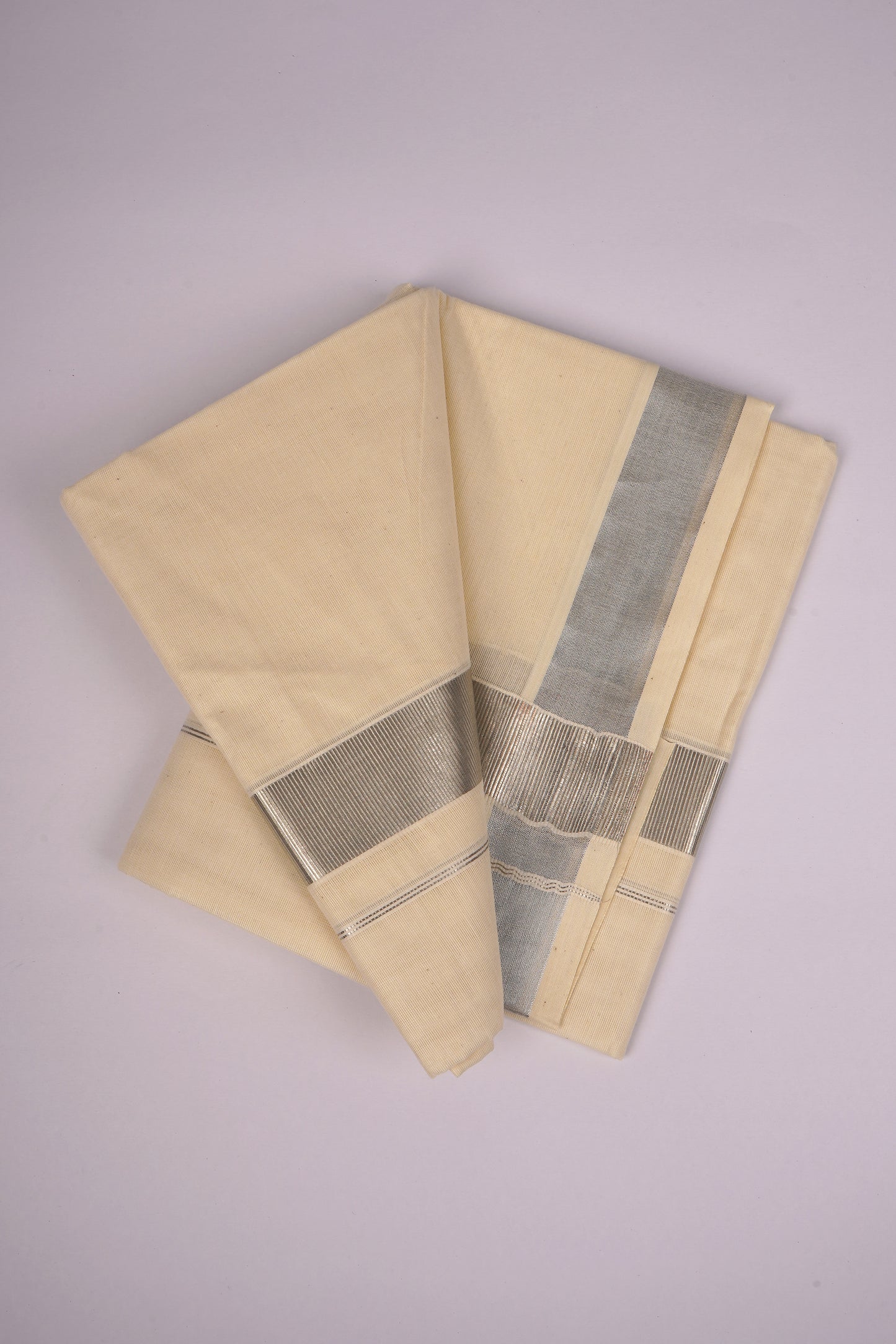 SLD-92C CREAM DOUBLE DHOTI  4.00 MTR