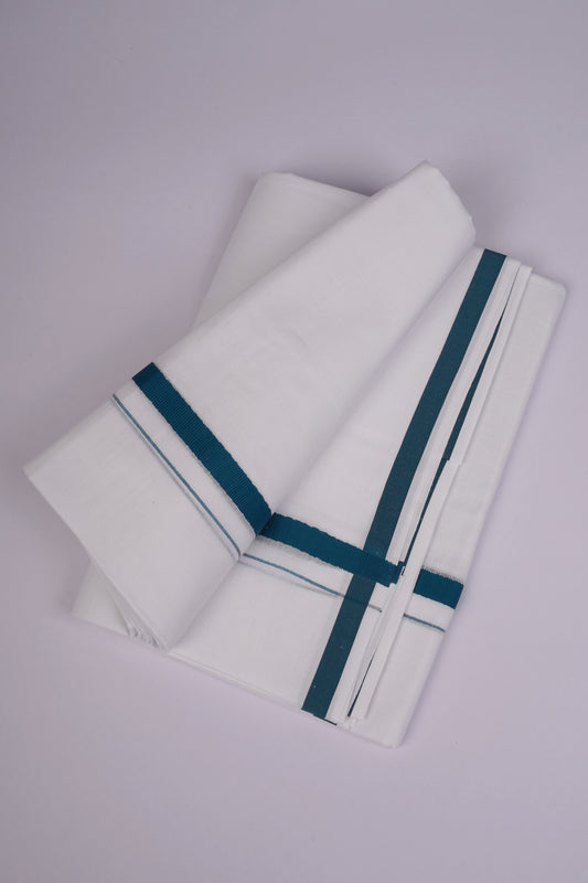 HD-17 W/D DHOTI  3.80 MTR-Dark Green