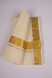 GLD-103C CREAM DOUBLE DHOTI  4.00 MTR