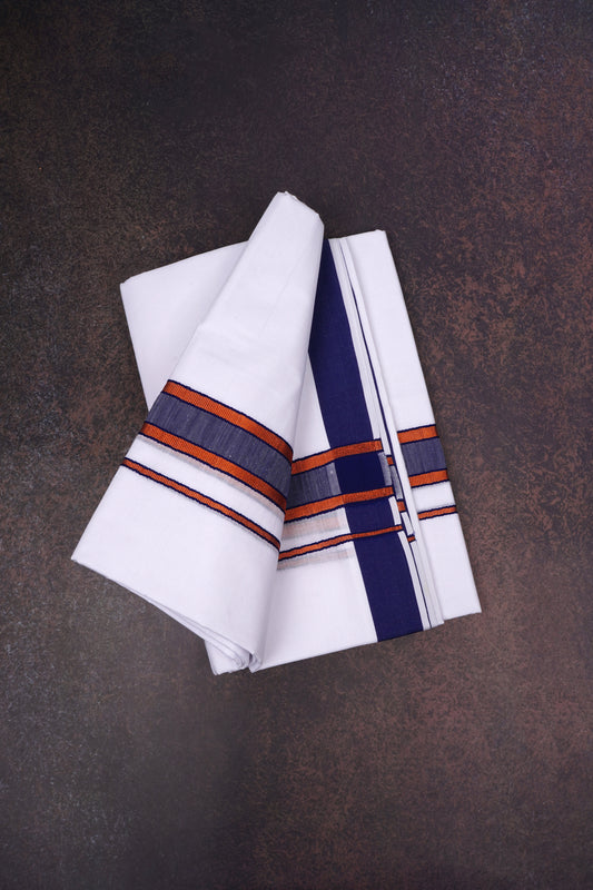 FD-176 W/D DHOTI 3.80 MTR-Dark Blue