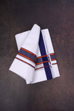 FD-176 W/D DHOTI 3.80 MTR-Dark Blue