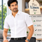 LINEN KING Formal White Shirt For Men