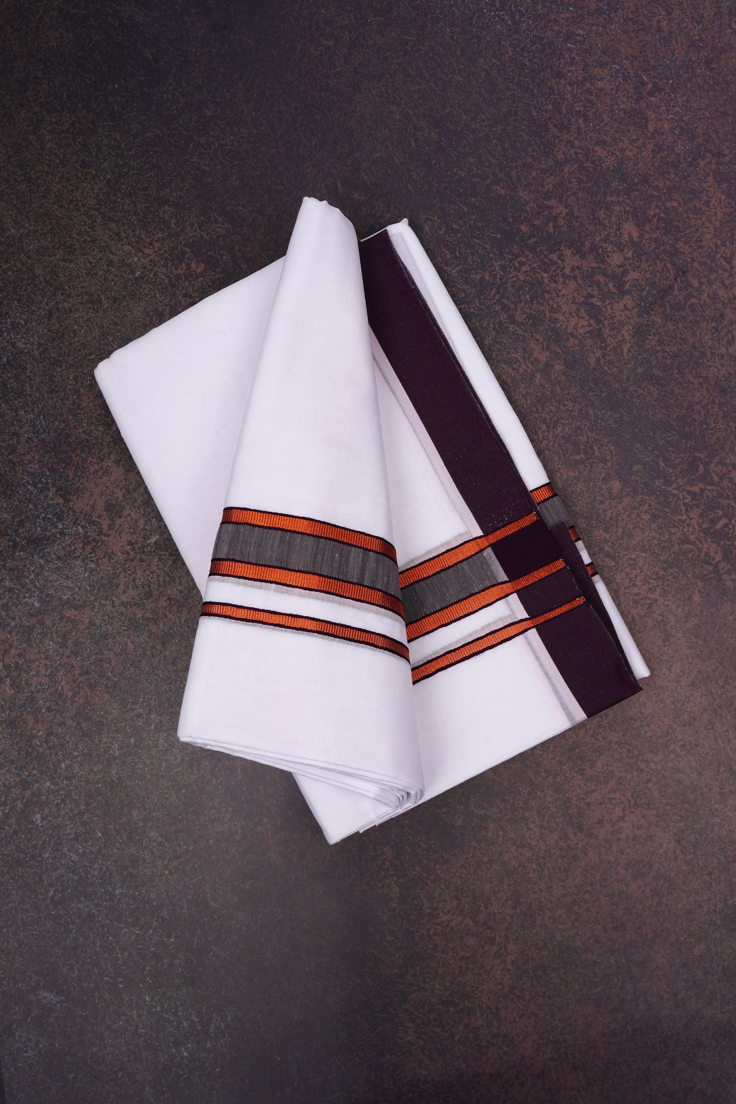 FD-176 W/D DHOTI 3.80 MTR-Dark maroon