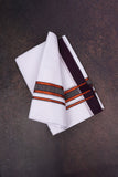 FD-176 W/D DHOTI 3.80 MTR-Dark maroon