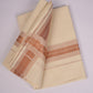 COPPER-13C CREAM DOUBLE DHOTHIE 4.00 MTR