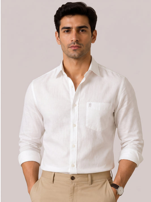 Risholin Formal White Shirt For Men