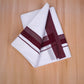 FCD-600 W/D DHOTI 3.80 MTR - Dark maroon