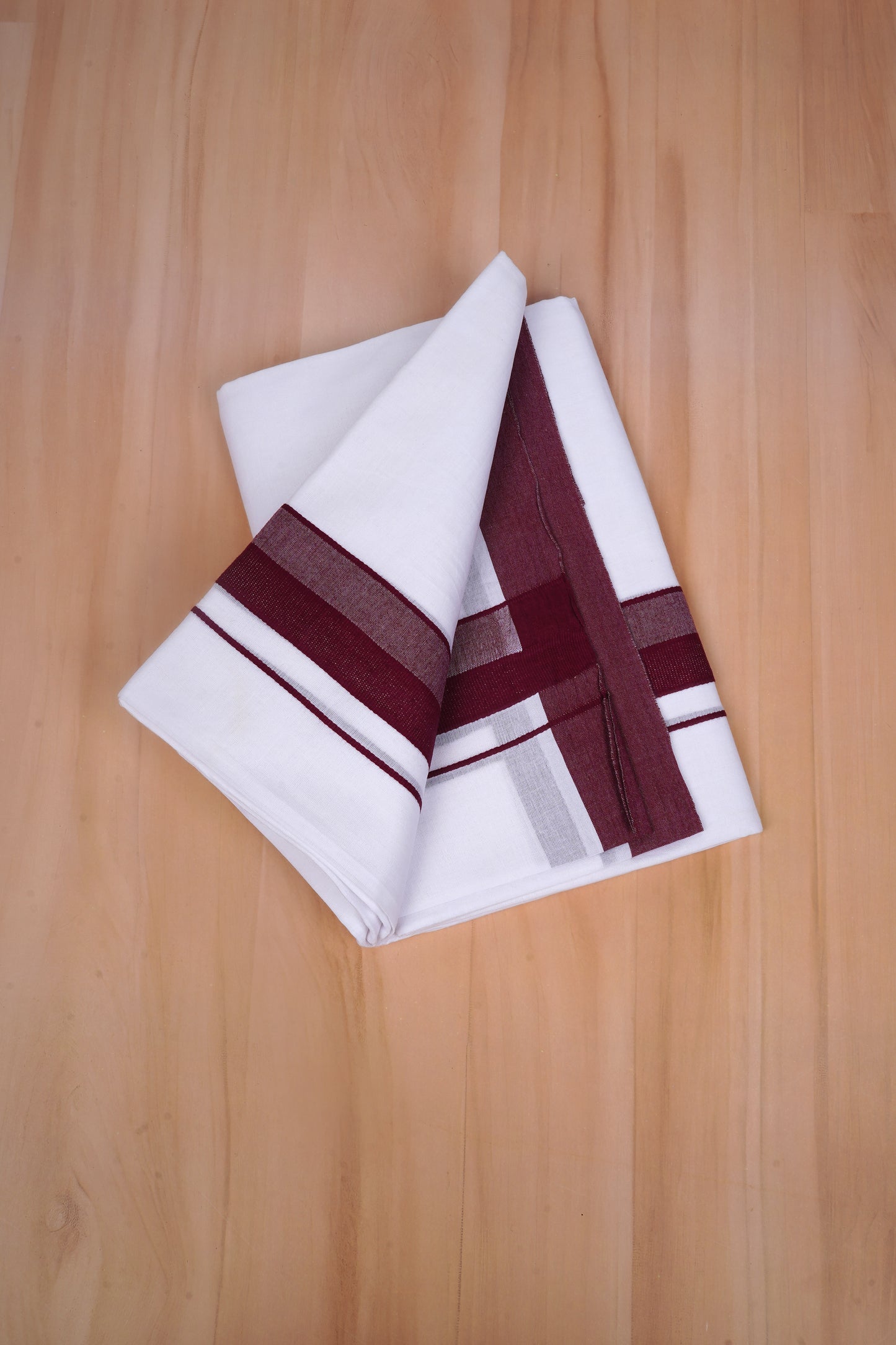 FCD-600 W/D DHOTI 3.80 MTR - Dark maroon