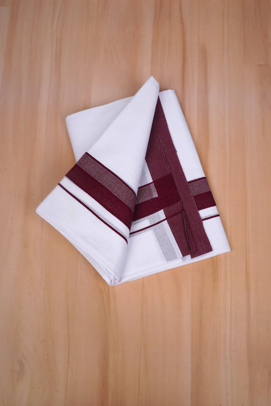 FCD-600 W/D DHOTI 3.80 MTR - Dark maroon