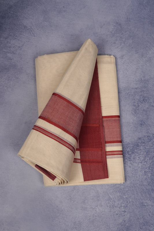 FCD-86C C/D DHOTI  4.00 MTR-Dark Brown