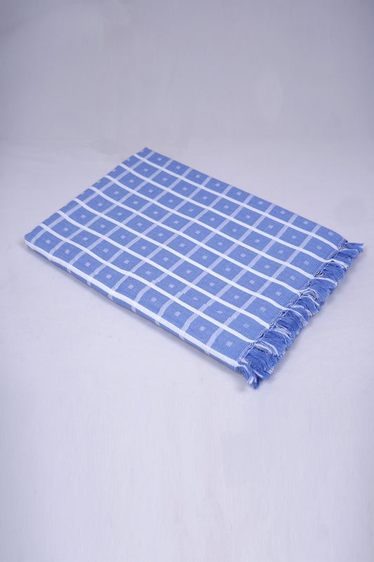 COLOUR BIGCHECK COTTON - CBT-23 BATH TOWEL - 30X60 - BLUE