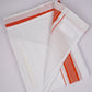 PKT FD-02 VELCRO WHITE DOUBLE DHOTI - Light Orange