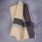 FCD-39C CREAM DOUBLE DHOTI  4.00 MTR - Dark Blue
