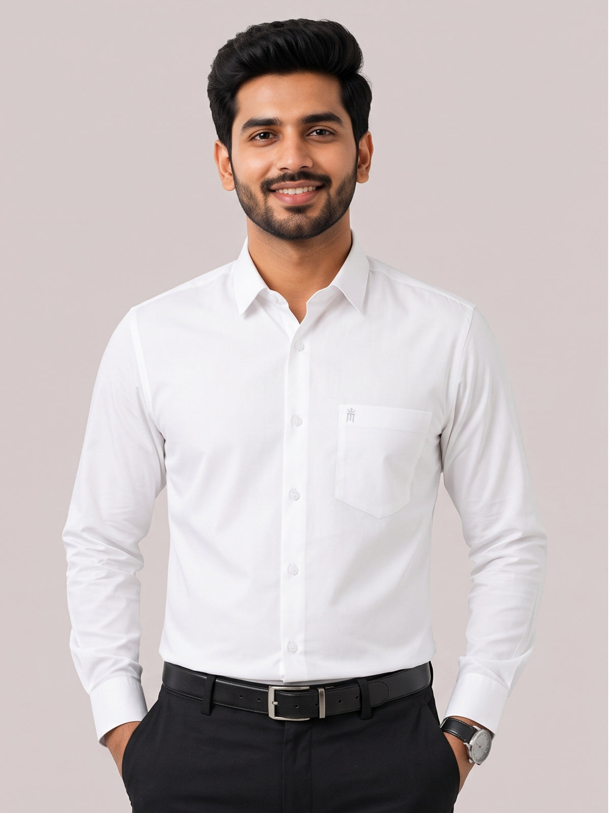 President Formal White Men Shirt