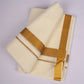 GLD-39C CREAM DOUBLE DHOTI  4.00 MTR
