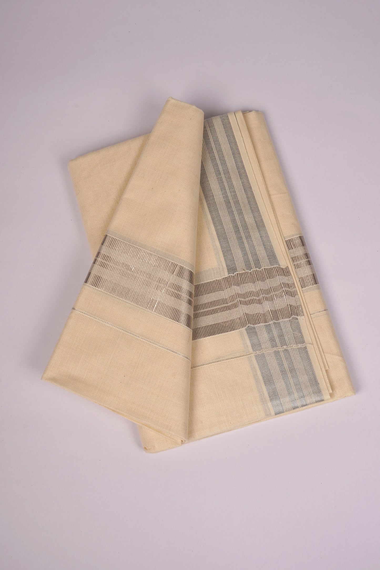 SLD-76C CREAM DOUBLE DHOTI  4.00 MTR