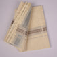 SLD-74C CREAM DOUBLE DHOTI  4.00 MTR