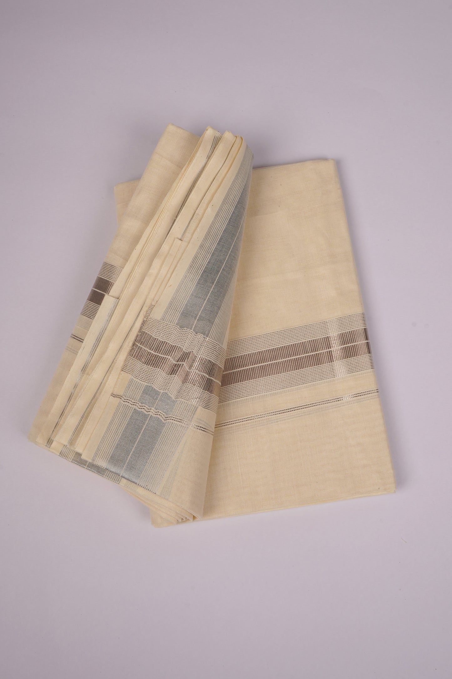 SLD-74C CREAM DOUBLE DHOTI  4.00 MTR