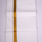 GLD-37 WHITE DOUBLE DHOTI  3.80 MTR