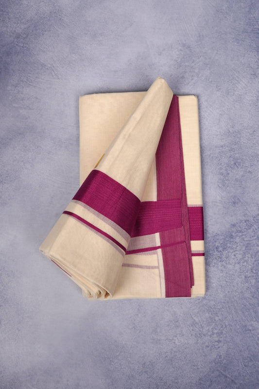 FCD-76C C/D DHOTI  4.00 MTR-Dark Pink