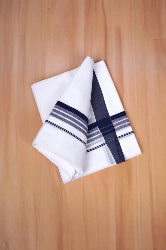 FCD-586 W/D DHOTI 3.80 MTR - Blue