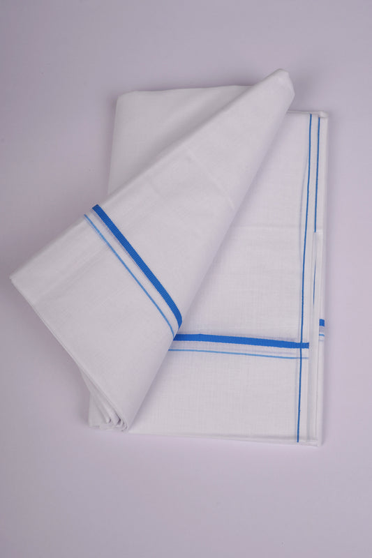 SD-10 W/D DHOTI   3.80 MTR-Blue