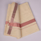 RGD-34C CREAM DOUBLE DHOTI  4.00 MTR