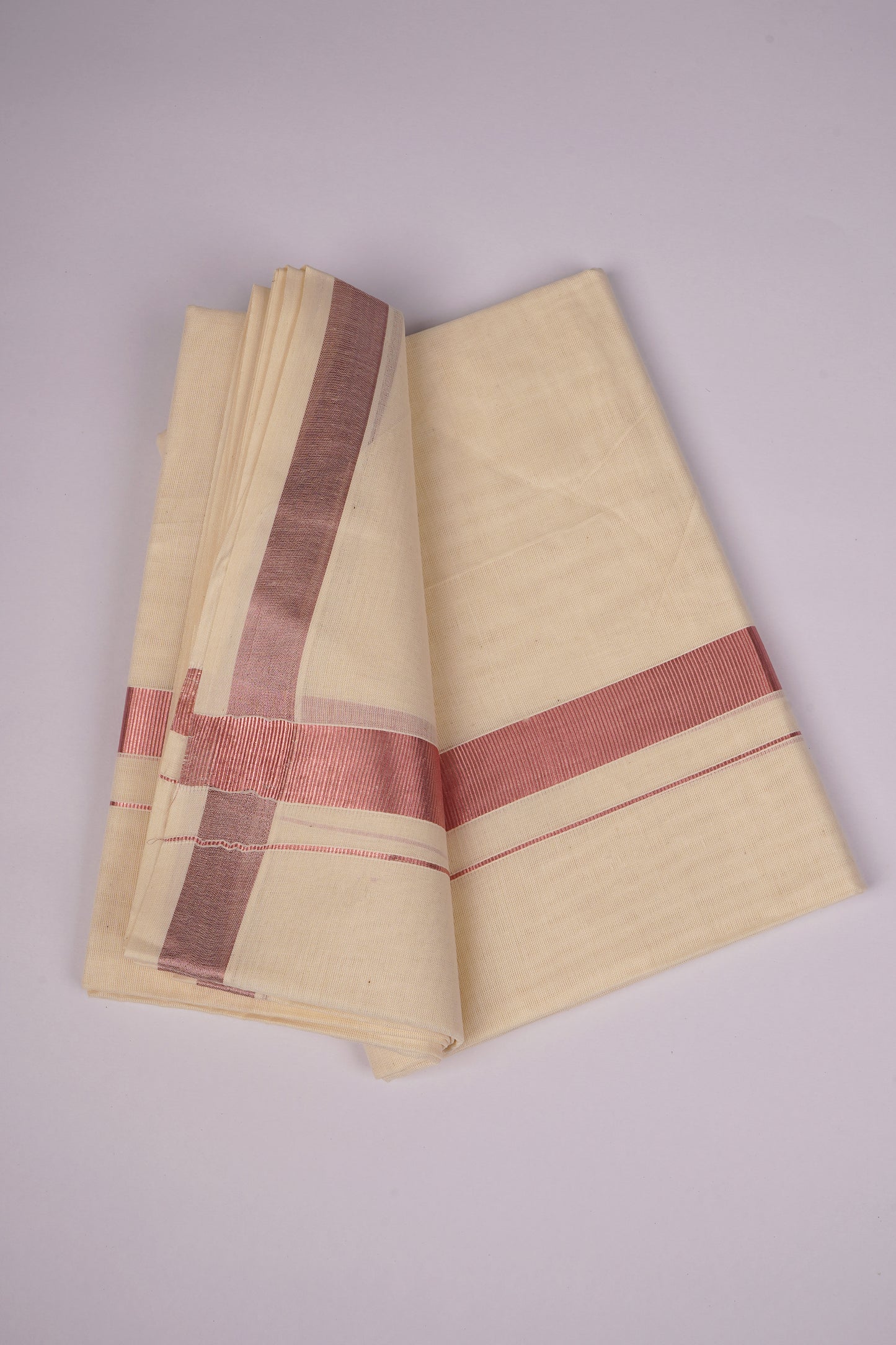 RGD-34C CREAM DOUBLE DHOTI  4.00 MTR