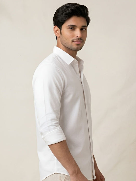 MCR STAIN FREE Full Sleeve Formal White Shirt For Men