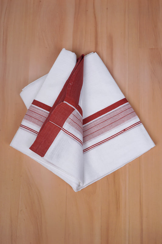 FCD-585 W/D DHOTI 3.80 MTR - Red