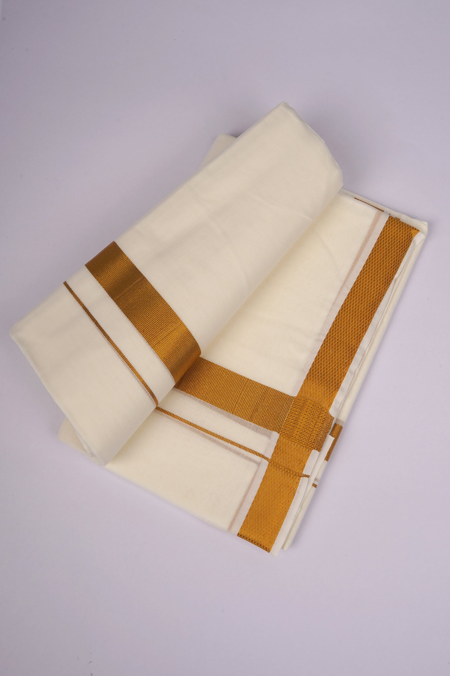 GLD-99C CREAM DOUBLE DHOTI  4.00 MTR