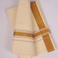 GLD-164C CREAM DOUBLE DHOTI  4.00 MTR