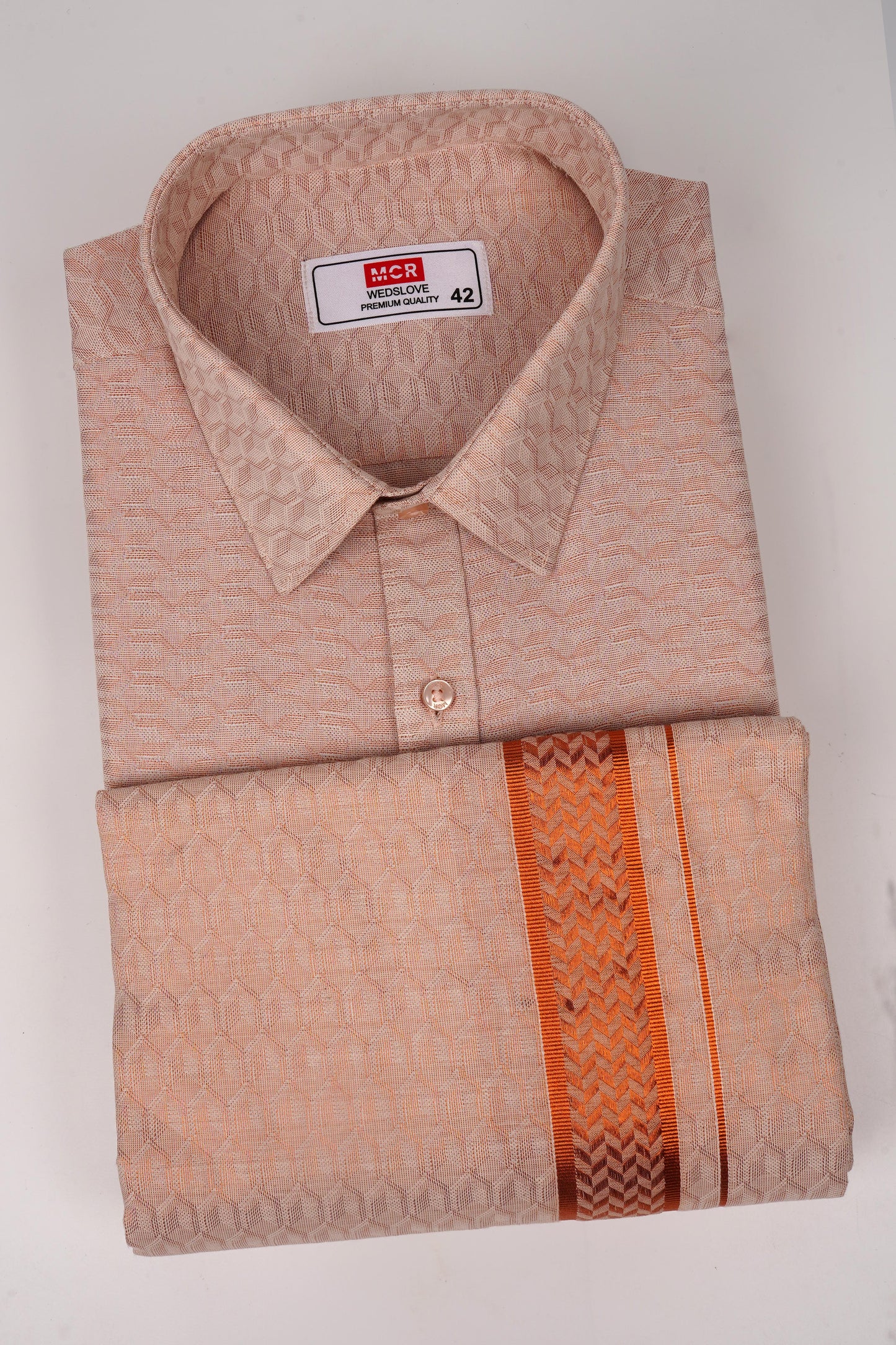 WedsLove Copper Single Set F/S-groom dress for men (Perfume & Dhoti Belt Free)