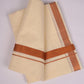 GLD-136C CREAM DOUBLE DHOTI  3.80 MTR