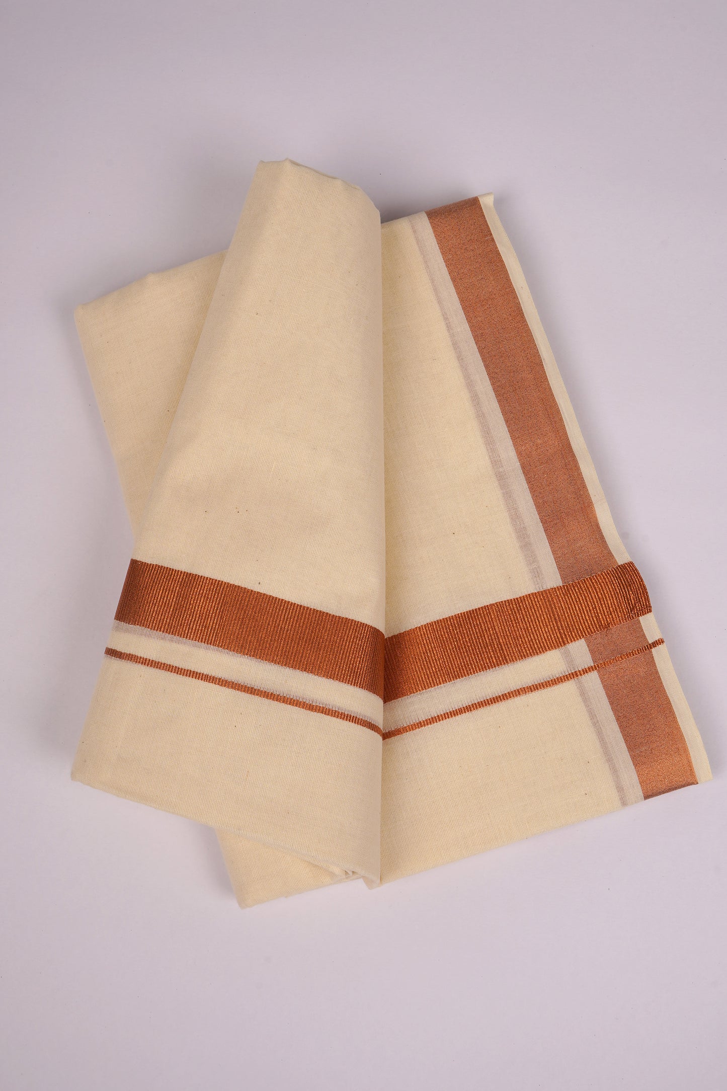 GLD-136C CREAM DOUBLE DHOTI  3.80 MTR