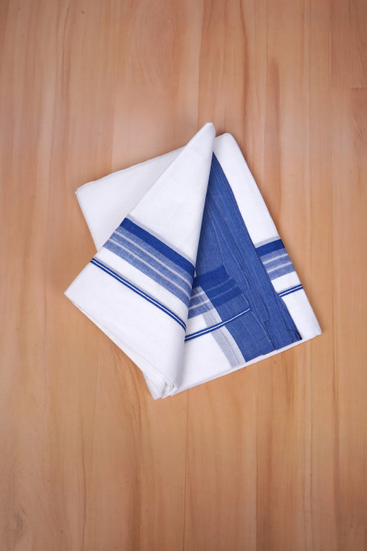 FCD-586 W/D DHOTI 3.80 MTR - Blue