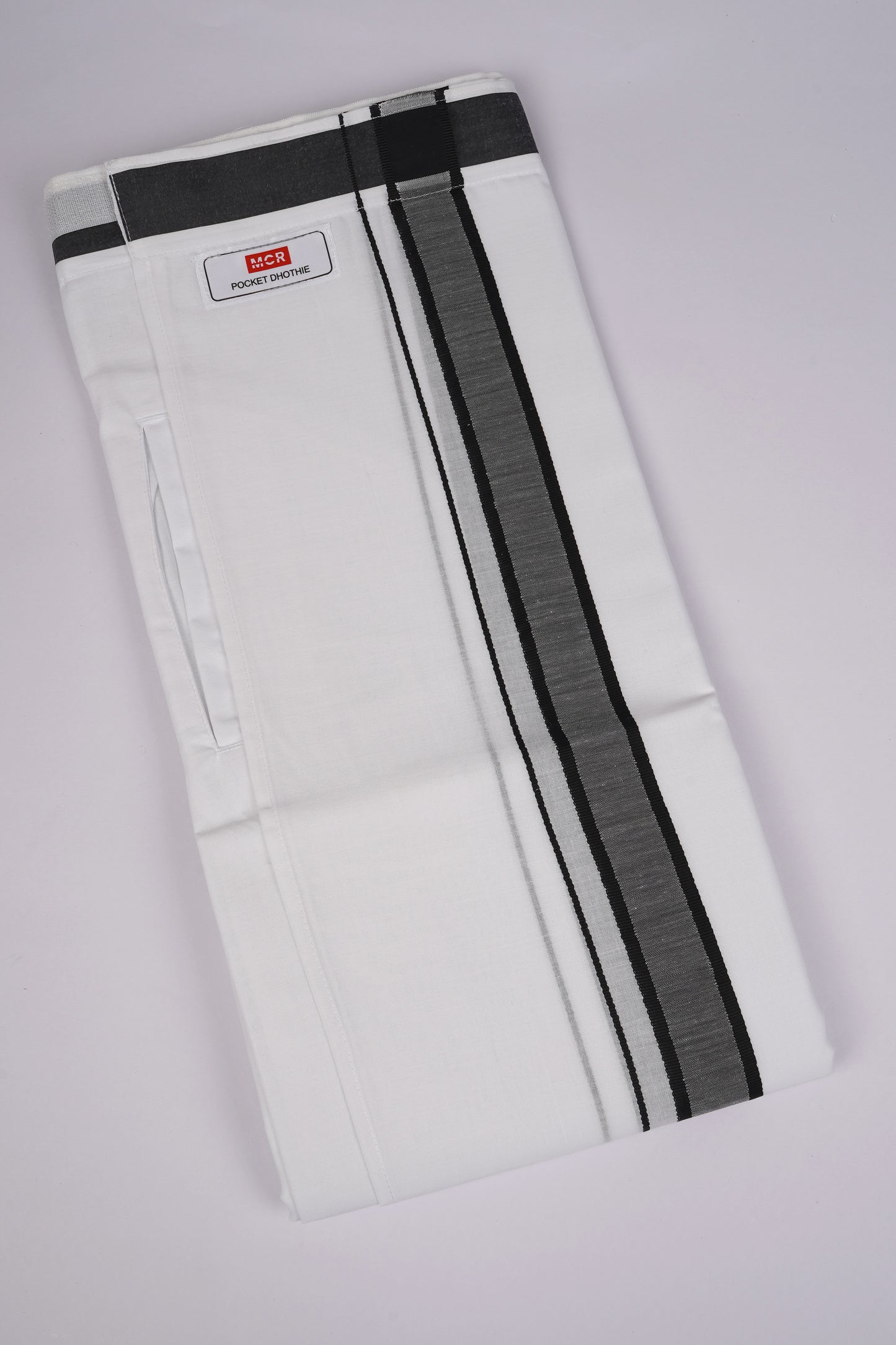 PKT FD-02 VELCRO WHITE DOUBLE DHOTI - Gray