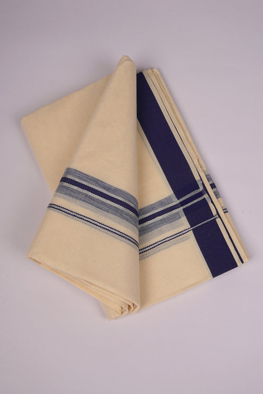 FD-187C C/D DHOTI  3.80 MTR-Navy Blue