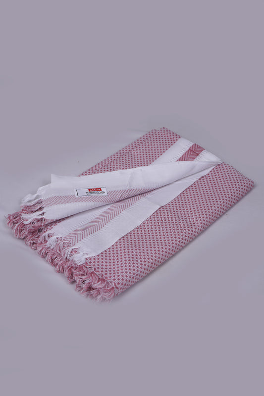 COLOUR MINICHECK COTTON - CBT-24 BATH TOWEL - 30X60 - LIGHT PINK
