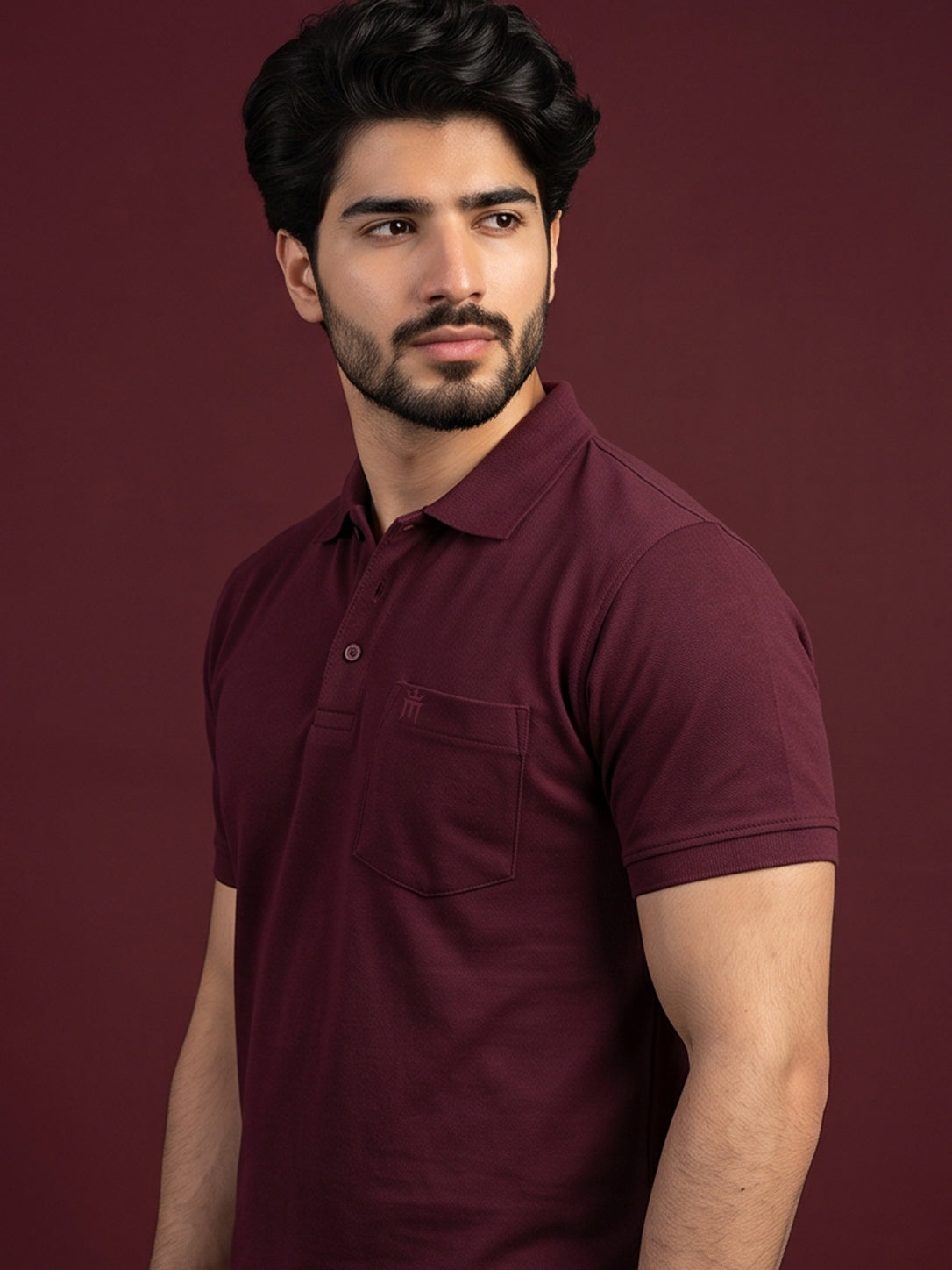 Python Plain Maroon Color T-Shirt - 70005